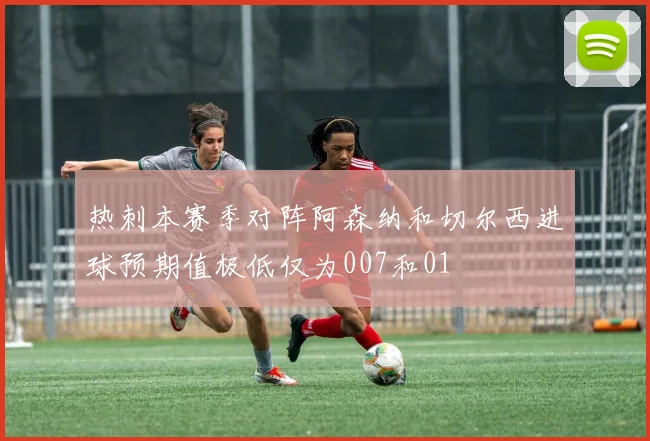 热刺本赛季对阵阿森纳和切尔西进球预期值极低仅为007和01